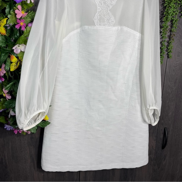 ₽💙2/$40💙NWT Regard Long Sleeve White Collared Dress Size 36/Small - Picture 6 of 16